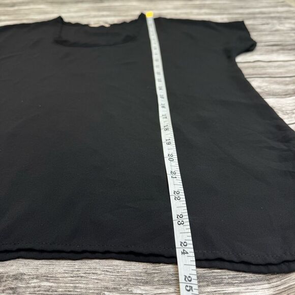 Soprano Womens Blouse Top Shirt Black S SM Small Crew Scoop Neckline Lightweight - Picture 9 of 12